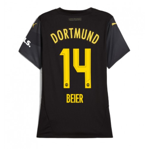 Borussia Dortmund Maximilian Beier #14 Gostujuci Dres za Ženska 2024-25 Kratak Rukav